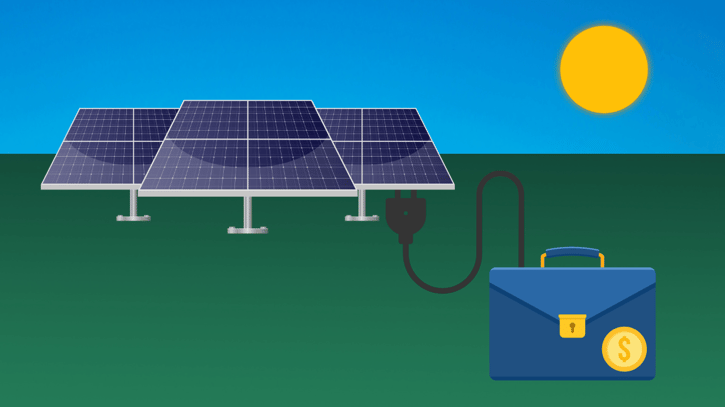 Solar Power Connected to Investment Portfolio