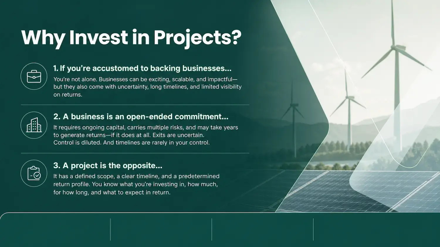 Why Invest in Projects?